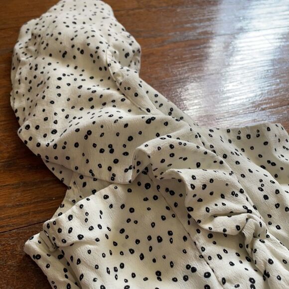 Leith White & Black Polka Dot Jumpsuit - Picture 4 of 7